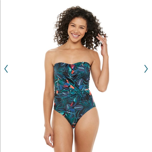 Nicole Miller Other - Nicole Miller floral bandeau one piece swimsuit